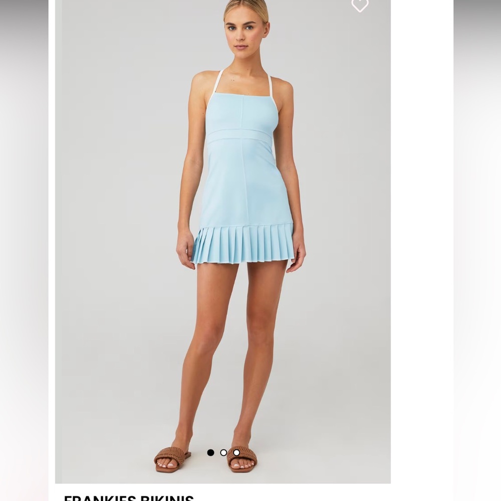 Frankie's Bikinis Swift baby blue tennis dress NWT square neck